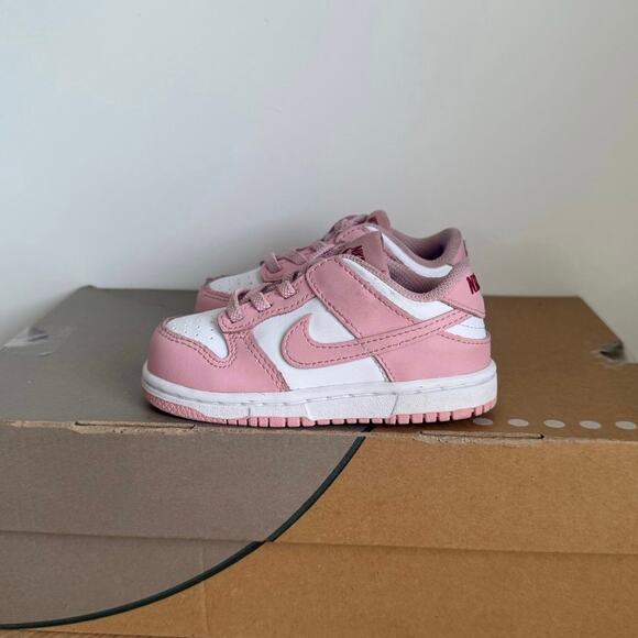 Nike Dunk Low ‘Pink/White’ Toddler Sneakers - SZ 7 C - Picture 3 of 12